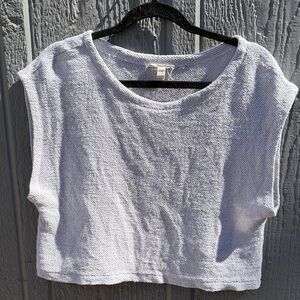 Eileen Fisher Textured Cream Fabric Size: M